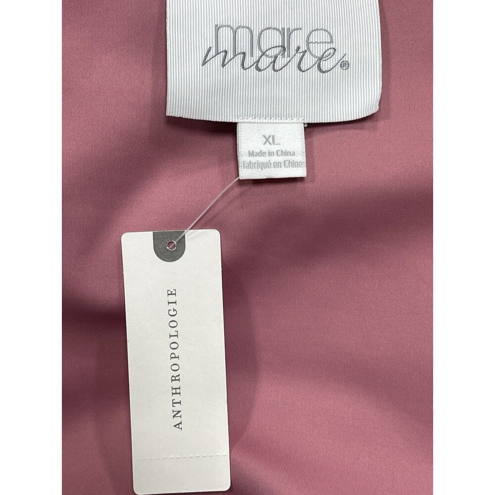 Anthropologie Mare Mare Midi Dress Rose Drop Waist Bubble Hem Preppy Size XL NWT - Picture 10 of 11